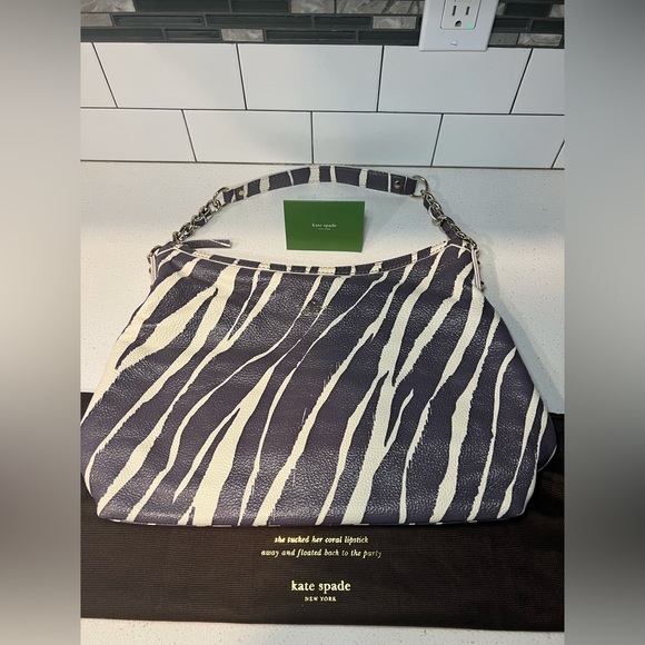 kate spade Handbags - Kate Spade Serena Cobble Hill Zebra Leather Shoulder Bag